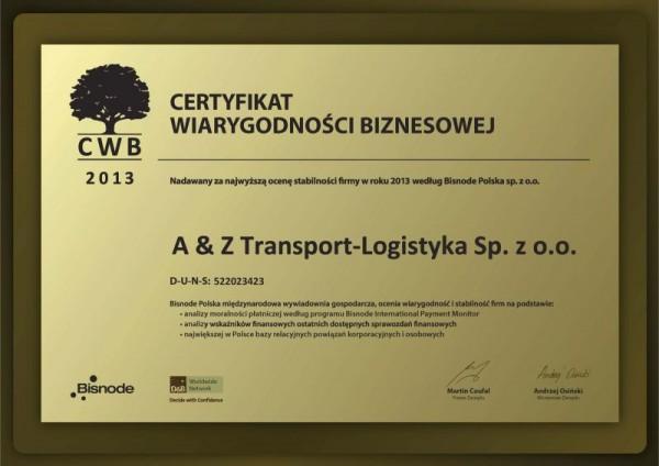 certyfikat wiarygodności biznesowej 2